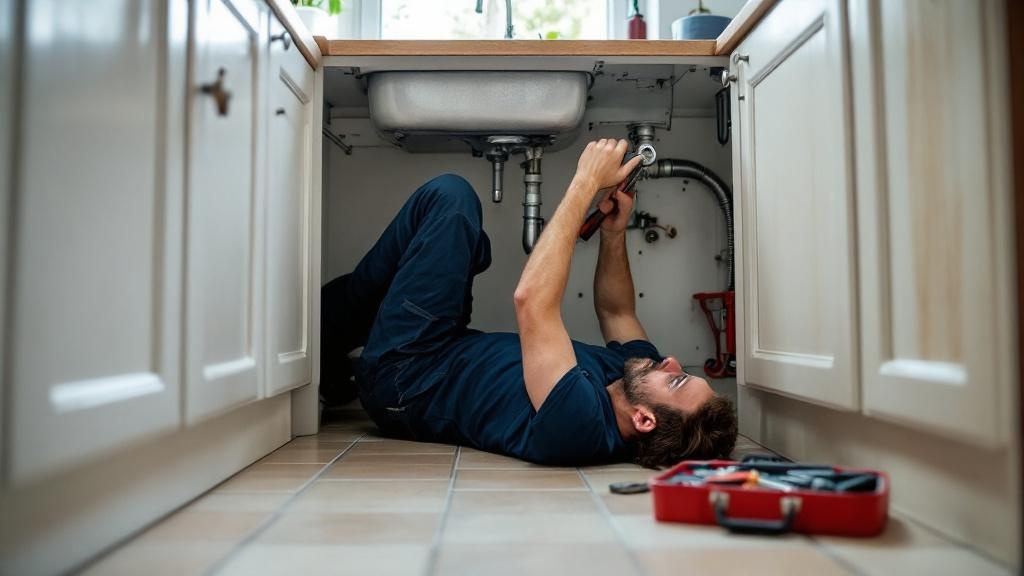 Intervention plomberie dans une cuisine en Vendée